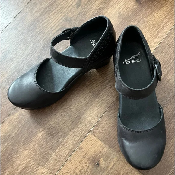 Dansko Makenna leather Mary Jane heeled clog size 39 - Picture 2 of 13